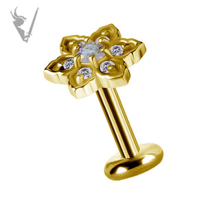 Valkyrie - 18k gold pvd -  Threadless Floral end