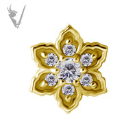 Valkyrie - 18k gold pvd -  Threadless Floral end