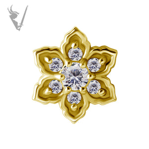 Valkyrie - 18k gold pvd -  Threadless Floral end