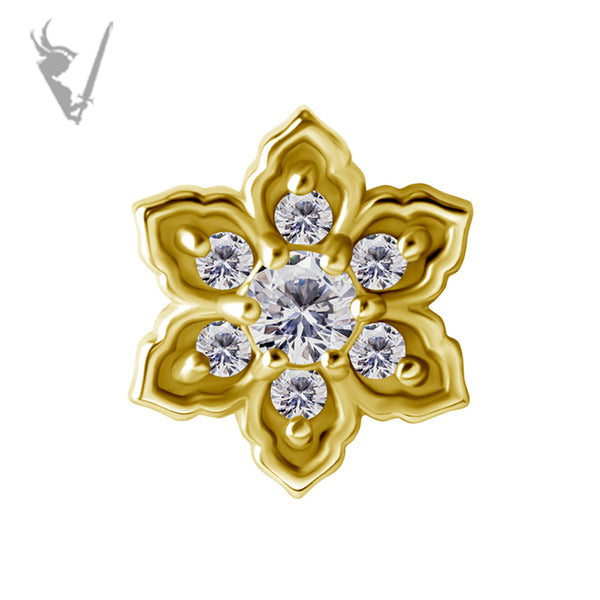 Valkyrie - 18k gold pvd -  Threadless Floral end