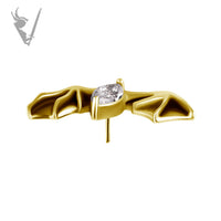 Valkyrie - 18k gold pvd -  Threadless Bat end