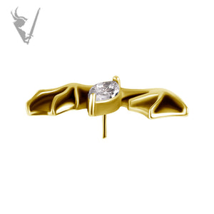 Valkyrie - 18k gold pvd -  Threadless Bat end