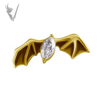 Valkyrie - 18k gold pvd -  Threadless Bat end