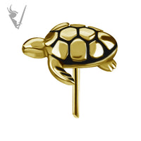 Valkyrie - 18k gold pvd -  Sea Turtle - Threadless end
