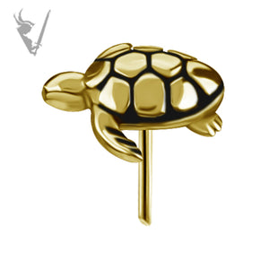 Valkyrie - 18k gold pvd -  Sea Turtle - Threadless end