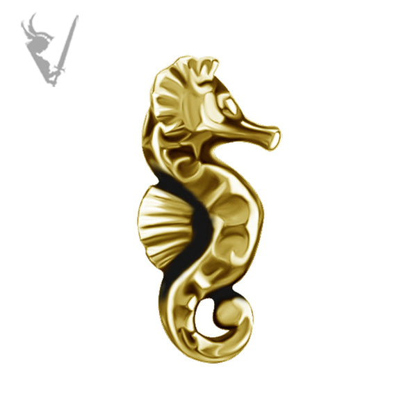 Valkyrie - 18k gold pvd -  Sea Horse - Threadless end