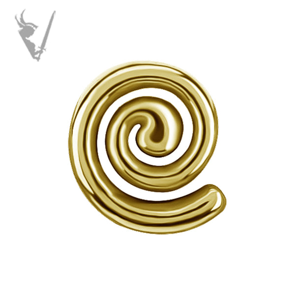 Valkyrie - 18k gold pvd -  Spiral - Threadless end