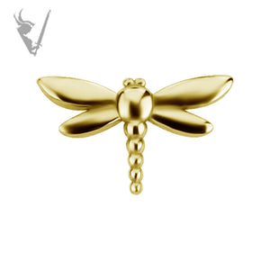 Valkyrie - 18k gold pvd -  Dragonfly - Threadless end