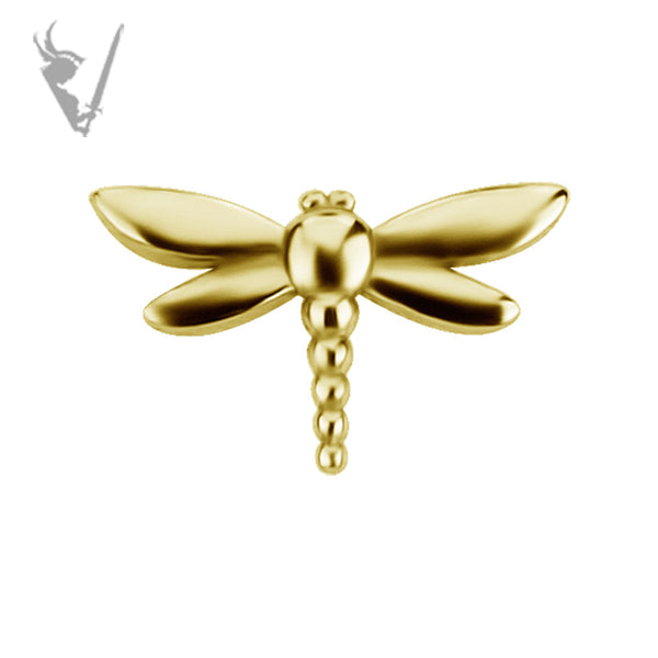 Valkyrie - 18k gold pvd -  Dragonfly - Threadless end