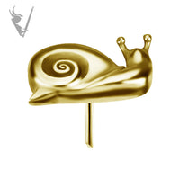 Valkyrie - 18k gold pvd -  Snail - Threadless end

