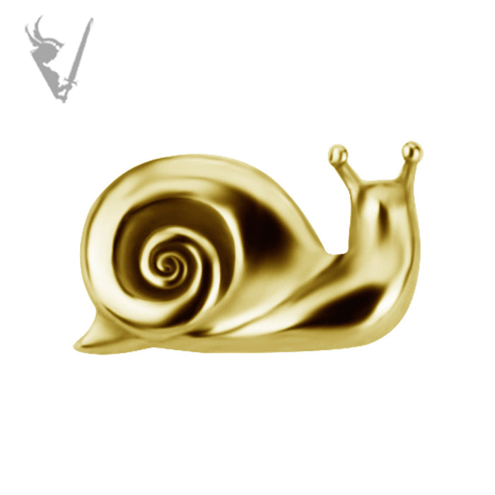 Valkyrie - 18k gold pvd -  Snail - Threadless end