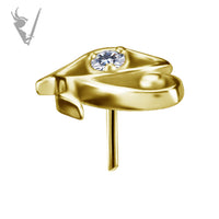 Valkyrie - 18k gold pvd -  Eye of Horus Threadless end  with a premium Zirconia

