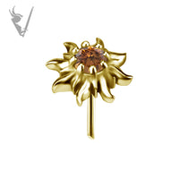 Valkyrie - 18k gold pvd -  Sun Threadless end  with a premium Zirconia