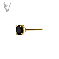 Valkyrie - Titanium 18k gold PVD Threadless Prong Set gem
