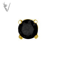 Valkyrie - Titanium 18k gold PVD Threadless Prong Set gem
