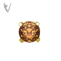 Valkyrie - Titanium 18k gold PVD Threadless Prong Set gem
