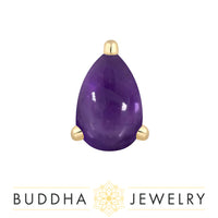 Buddha Jewelry Organics - Amethyst Prong Pear - Threadless End
