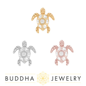 Buddha Jewelry Organics - Honu White Sapphire - Threadless End