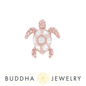Buddha Jewelry Organics - Honu White Sapphire - Threadless End