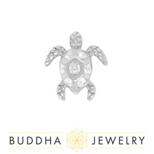 Buddha Jewelry Organics - Honu White Sapphire - Threadless End