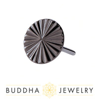 Buddha Jewelry Organics - Lazer Disk - Rhodium - Threadless End