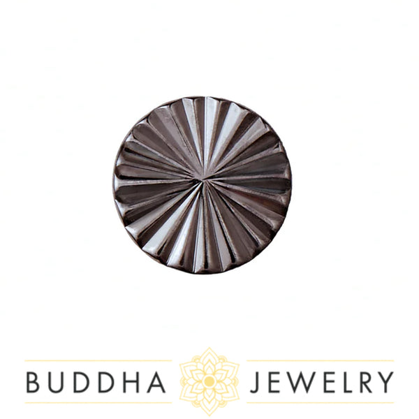 Buddha Jewelry Organics - Lazer Disk - Rhodium - Threadless End