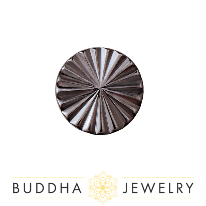 Buddha Jewelry Organics - Lazer Disk - Rhodium - Threadless End