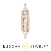 Buddha Jewelry Organics - Fearless cz - Threadless End
