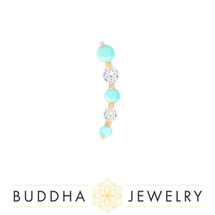 Buddha Jewelry Organics - Flow - Turquoise - Threadless End