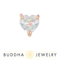 Buddha Jewelry Organics - Heart - Rainbow Moonstone - Threadless End