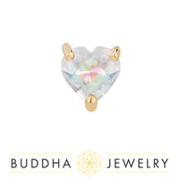 Buddha Jewelry Organics - Heart - Rainbow Moonstone - Threadless End
