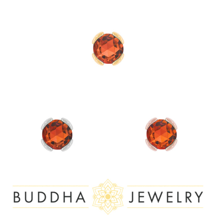 Buddha Jewelry Organics - Peekaboo Orange Garnet - Threadless End