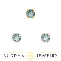 Buddha Jewelry Organics - Peekaboo Aquamarine - Threadless End
