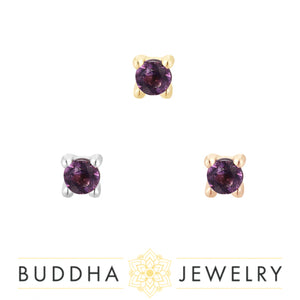 Buddha Jewelry Organics - Amethyst prong - Threadless End