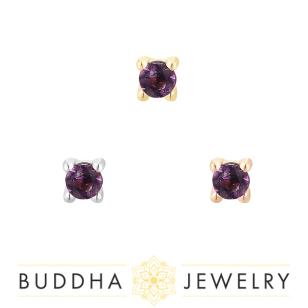 Buddha Jewelry Organics - Amethyst prong - Threadless End
