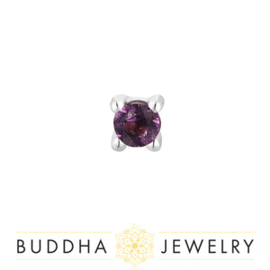Buddha Jewelry Organics - Amethyst prong - Threadless End