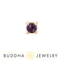 Buddha Jewelry Organics - Amethyst prong - Threadless End