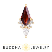 Buddha Jewelry Organics - Afterglow - Garnet Threadless End
