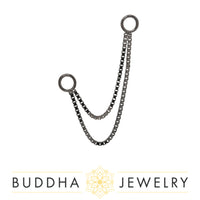 Buddha Jewelry Organics - Double Box Rhodium - Threadless End
