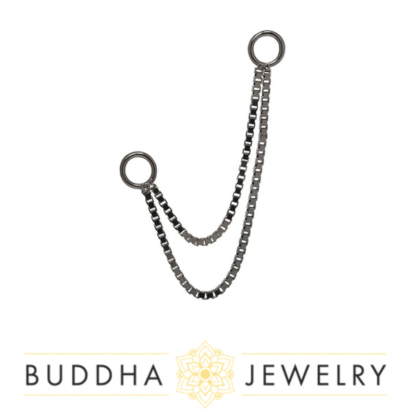 Buddha Jewelry Organics - Double Box Rhodium - Threadless End