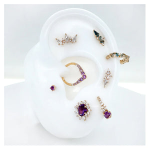 Buddha Jewelry Organics - Amethyst prong - Threadless End