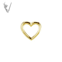 Valkyrie - 18k solid gold heart pigtail nosestud
