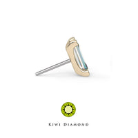Kiwi Diamond - Low profile Baguette - threadless end
