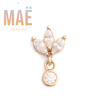 MAË - 14k Gold - Valentina - Threadless end
