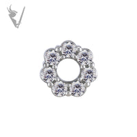 Valkyrie - CoCR - Round double jewelled charm - Cz
