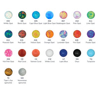 Neometal - Titanium Bezel Set Two Gem Cabochon Cluster - threadless ends
