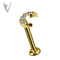 Valkyrie - 18k gold pvd - Moon end w/stones
