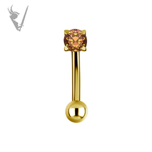 Valkyrie - Gold PVD titanium internal rook and eyebrow cluster set W/premium Zirconia