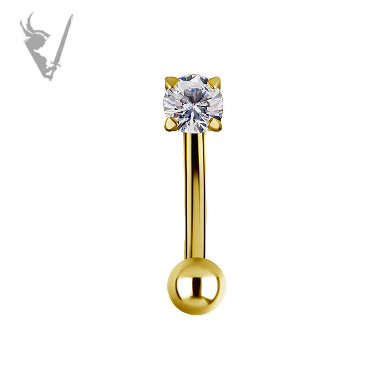 Valkyrie - Gold PVD titanium internal rook and eyebrow cluster set W/premium Zirconia