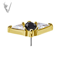Valkyrie - 18k Gold threadless end - Zirconias
